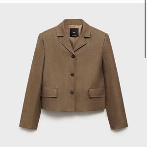 NWT Mango, linen blend cropped blazer